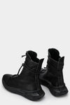 Puro | Front zip high top leather sneakers