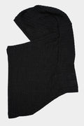 GALL | AW23/24 - Wide rib knit balaclava, Black