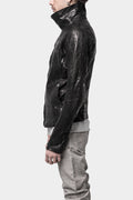 Isaac Sellam | SS24 - High neck asymmetric leather jacket