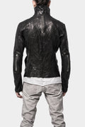 Isaac Sellam | SS24 - High neck asymmetric leather jacket