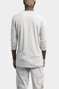 Thom/Krom | SS24 - 3/4 contrast sleeve t-shirt, Silver