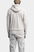 Thom/Krom | SS24 - Hooded zip up contrast sweater, Silver