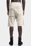 Thom/Krom | SS24 - Drop crotch cotton sweat shorts, Sand shell