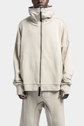 Thom/Krom | SS24 - Oversized hooded zip up sweater, Sand shell