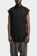 LEON LOUIS | Raw silk sleeveless shirt