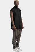 LEON LOUIS | Raw silk sleeveless shirt