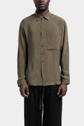 Button Up Cupro Shirt, Khaki