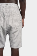 69 by Isaac Sellam | SS24 - Woven linen drawstring shorts, Alu