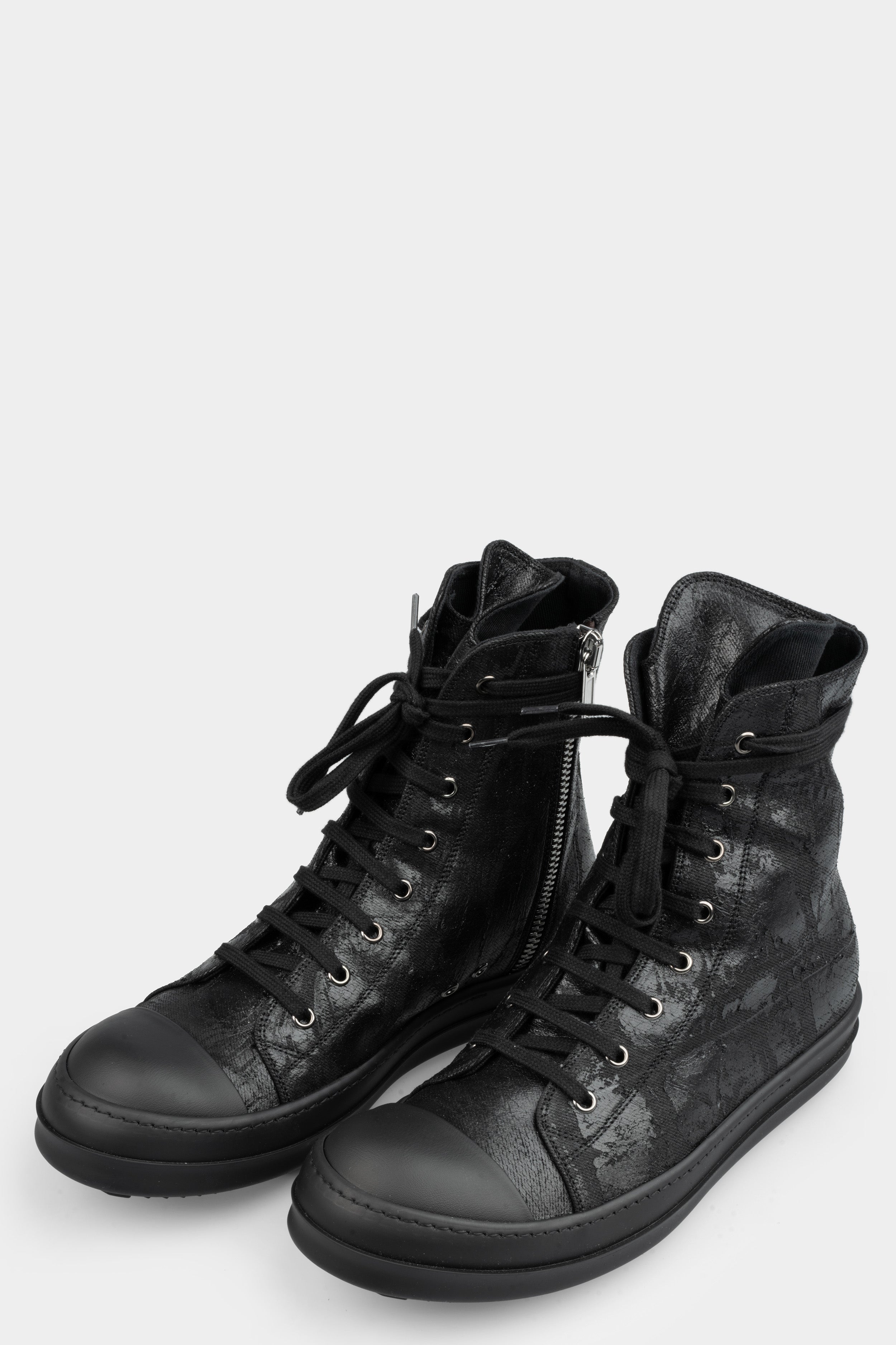 【RICK OWENS】DRKSHDW SS25 HOLLYWOOD LOW SNEAKS IN Rick Owens DRKSHDW SS25 Hollywood Low Sneaks Toothpaste Milk