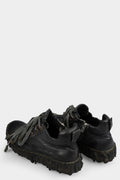 Low-top melt sole laced sneakers, Faded Black