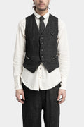 Single-breasted linen blend vest