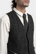 Single-breasted linen blend vest