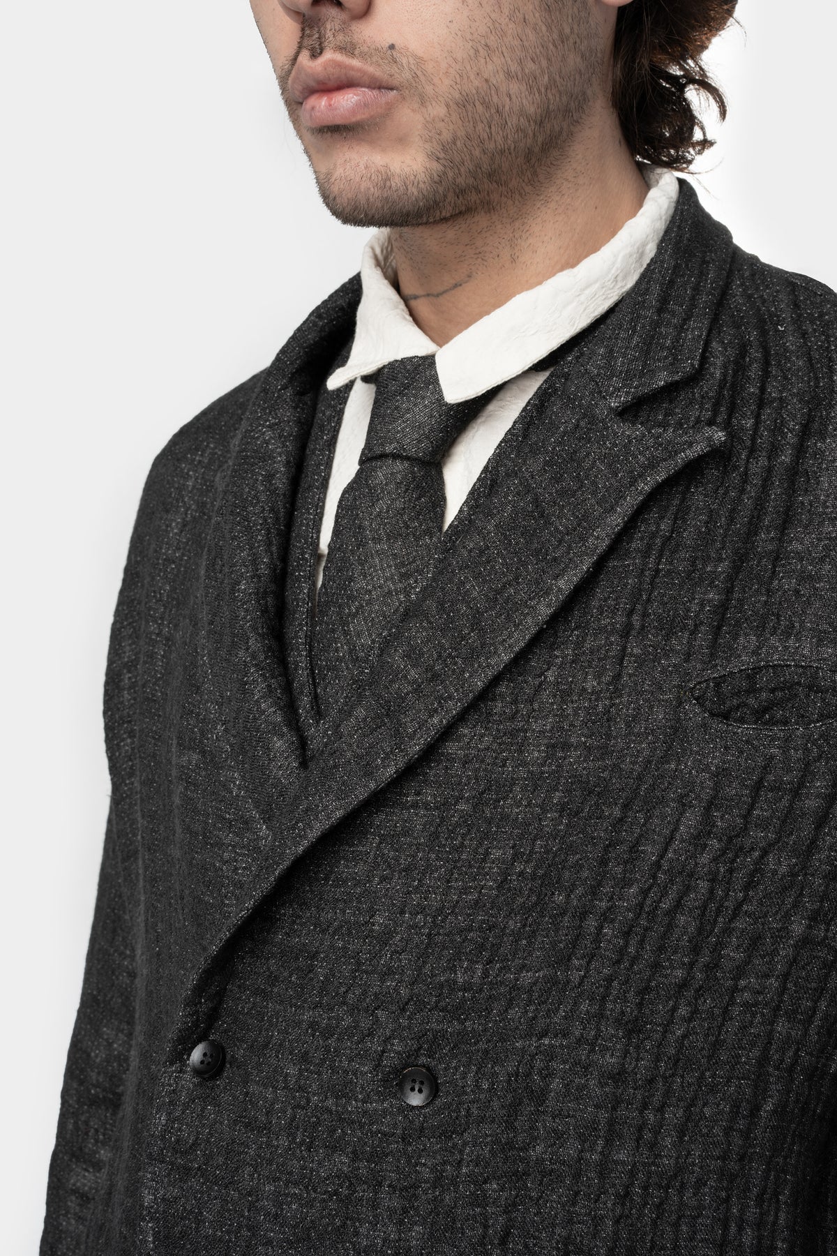 Marc Point | SS25 - Double breasted linen blend blazer