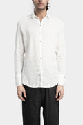 Classic collar linen shirt, White