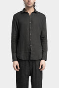 Classic collar linen shirt, Black