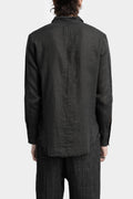 Classic collar linen shirt, Black