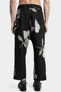 Marc Point | SS25 - Cropped drawstring linen pants, Floral printed