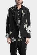 Double breasted linen shirt jacket, Floral