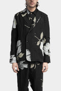 Double breasted linen shirt jacket, Floral