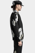 Double breasted linen shirt jacket, Floral