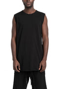 69 By Isaac Sellam | SS26 - Contrast cotton tank top, Black BARDEUR