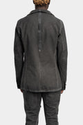 Structured cotton blazer, Cold dyed grey