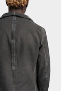 Structured cotton blazer, Cold dyed grey