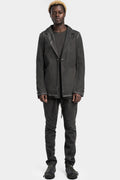 Structured cotton blazer, Cold dyed grey