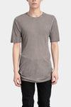 69 by Isaac Sellam | AW25 - Staple spine detail cashmere blend t-shirt, Grey NOUVEAU T MIRE TAUPE
