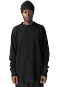 Andrea Ya'Aqov | AW26 - Destroyed knitted cashmere wool beanie, Black 26MMAG77