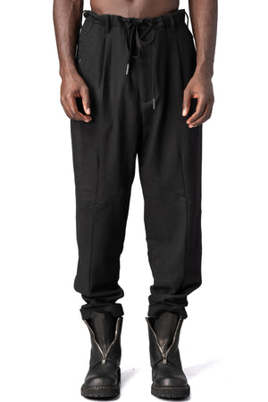 Andrea Ya'Aqov | AW26 - Wool cashmere drawstring narrow hem pants, Black 26MORC63