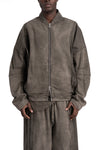 Andrea Ya'aqov | SS26 - Cotton sweat bomber, Smoked brown 26MPAK04T