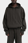 Andrea Ya'aqov | AW25 - Oversized hood sweater, Smoke brown 25MFED63