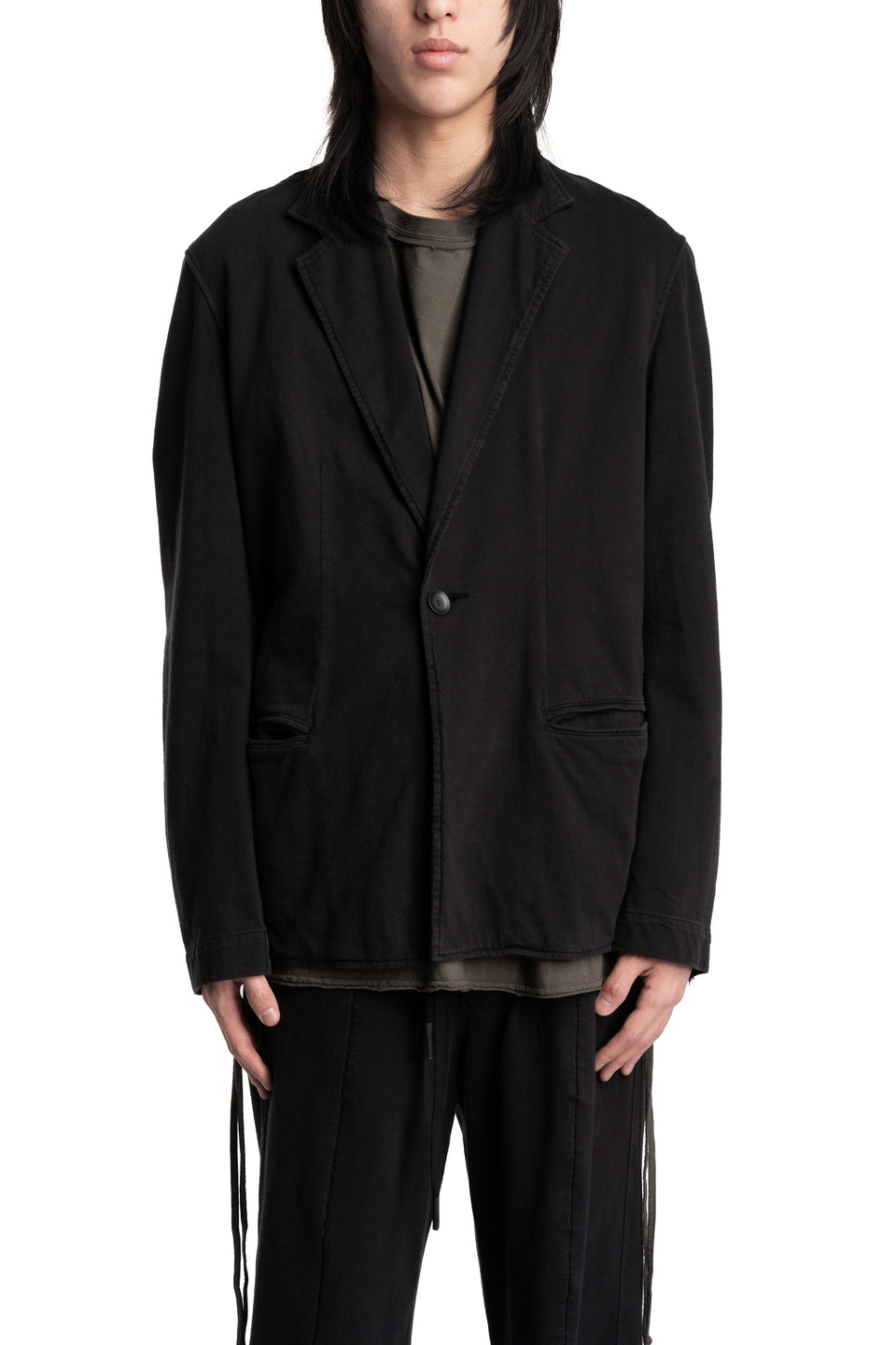 Cotton jersey blazer