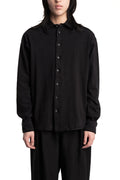 Andrea Ya'aqov | SS26 - Oversized cotton shirt, Black 26MGUW16
