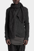 Blackmerle | AW25 - Distressed knit scarf, Grey A01-130CC