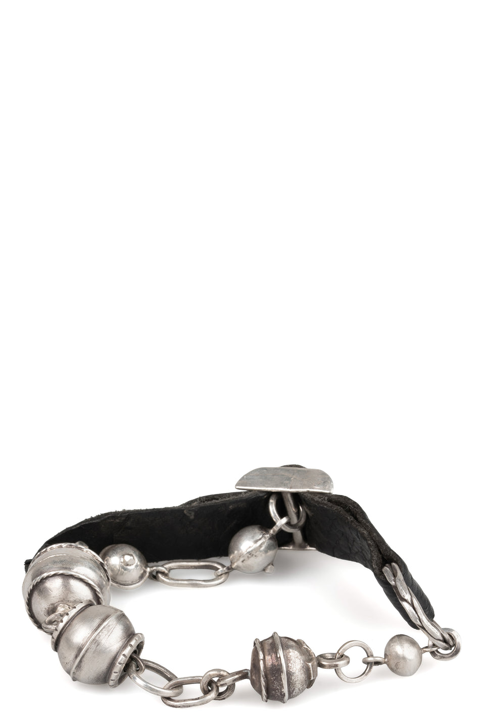 Chunky silver bead bracelet