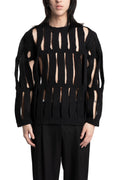 Comme des Garçons Homme Plus |  SS26 - Slit Cut-Out Knit Sweater, N004