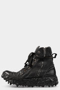 Culture Of Brave | High top drip sole laced sneakers, Black MELM1W MELT CLASH WRAP