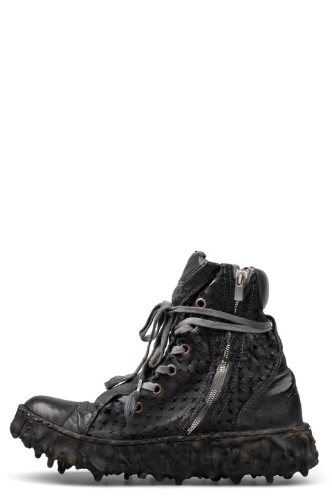Culture of Brave Perforated High top melt sole laced sneakers MELM3