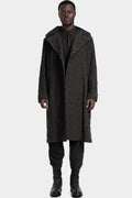 D.Hygen AW25 Deformed Herringbone Jacquard Double-Breasted Coat ST106-0225A