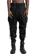 D.Hygen | SS26 - Stretch Denim Zip Adjustable Cargo Cropped Pants, ST107-0526S