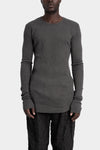 D.Hygen | AW25 - Ribbed long sleeve t-shirt, Dust ST101-1325A