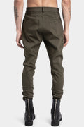 La Haine Inside Us | AW24 - Cotton twill skinny trousers, Military Green