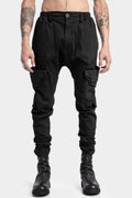 La Haine Inside Us | AW24 - Cotton twill skinny cargo trousers, Black