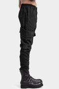 La Haine Inside Us | AW24 - Cotton twill skinny cargo trousers, Black