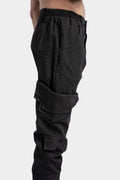 La Haine Inside Us | AW24 - Cotton twill skinny cargo trousers, Black