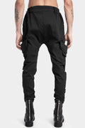 La Haine Inside Us | AW24 - Cotton twill skinny cargo trousers, Black