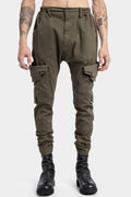 La Haine Inside Us | AW24 - Cotton twill skinny cargo trousers, Military Green