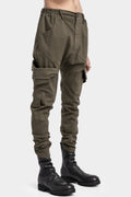 La Haine Inside Us | AW24 - Cotton twill skinny cargo trousers, Military Green